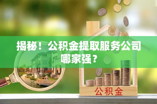 望都揭秘！公积金提取服务公司哪家强？