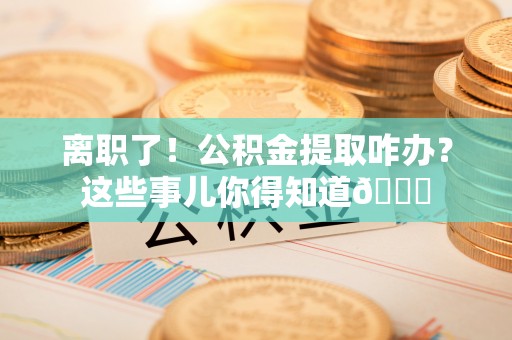 望都离职了！公积金提取咋办？这些事儿你得知道😎