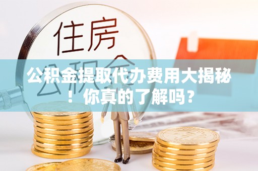 望都公积金提取代办费用大揭秘！你真的了解吗？